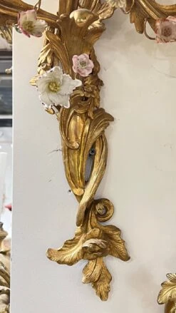 Set Of Four French Gilt Bronze And Porcelain Sconces In Louis XV Style -Promos Meubles Boutique IMG 3232 master