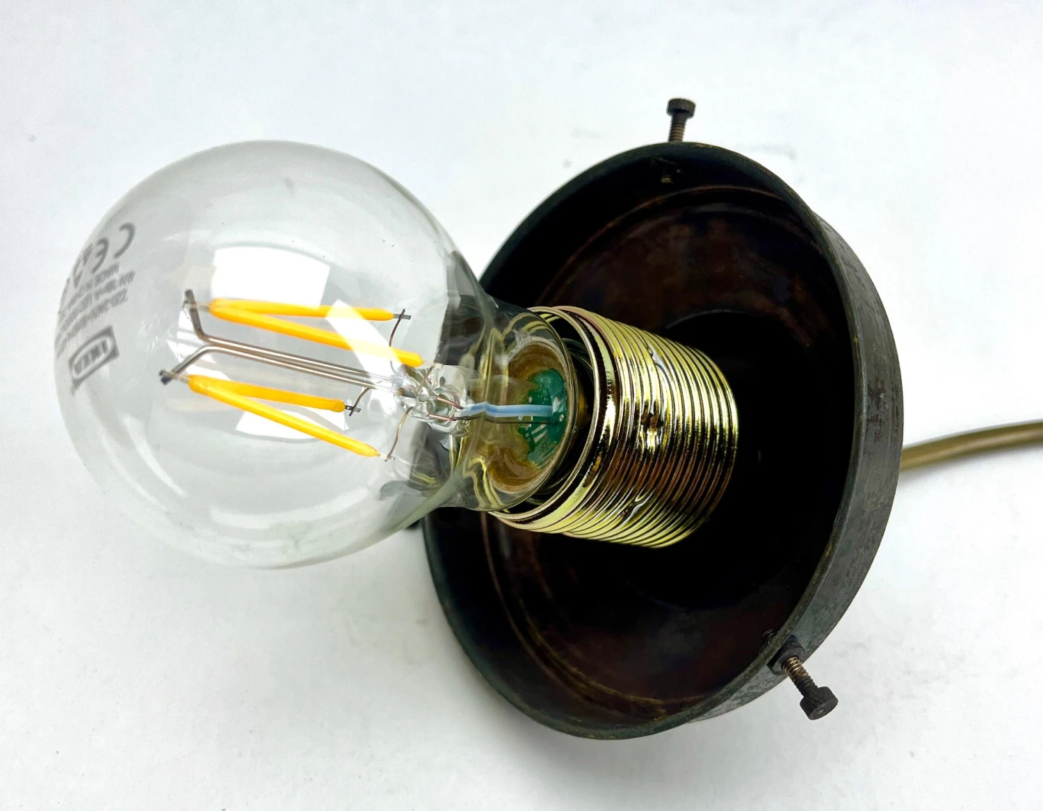 Art Deco Ceiling Lamp, Belgium Glass Shade Scailmont, 1930s 13 Art Deco Ceiling Lamp, Belgium Glass Shade Scailmont, 1930s – Image 11