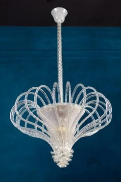Beautiful Art Deco Murano Chandelier Or Lanterne, 1940s -Promos Meubles Boutique IMG 3933 master