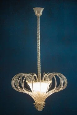 Beautiful Art Deco Murano Chandelier Or Lanterne, 1940s -Promos Meubles Boutique IMG 3935 master