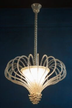 Beautiful Art Deco Murano Chandelier Or Lanterne, 1940s -Promos Meubles Boutique IMG 3936 master