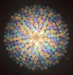 Extraordinary Sapphire Color Poliedri Murano Glass Ceiling Light Or Chandelier -Promos Meubles Boutique IMG 4851 master