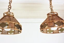 Italian Modern Wicker Wire Rattan Pendant Hanging Lights With Glass Accent, Pair 23 Italian Modern Wicker Wire Rattan Pendant Hanging Lights With Glass Accent, Pair -Promos Meubles Boutique IMG 6036 2 master