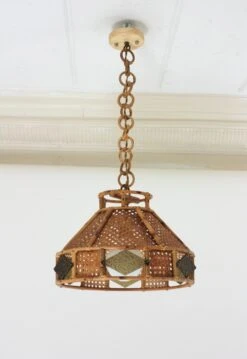 Italian Modern Wicker Wire Rattan Pendant Hanging Lights With Glass Accent, Pair 27 Italian Modern Wicker Wire Rattan Pendant Hanging Lights With Glass Accent, Pair -Promos Meubles Boutique IMG 6057 2 master