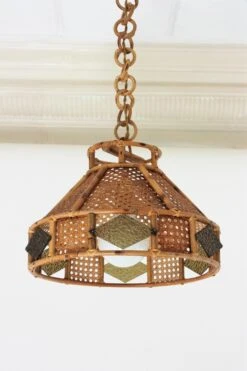 Italian Modern Wicker Wire Rattan Pendant Hanging Lights With Glass Accent, Pair 31 Italian Modern Wicker Wire Rattan Pendant Hanging Lights With Glass Accent, Pair -Promos Meubles Boutique IMG 6058 2 master