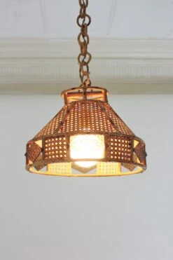 Italian Modern Wicker Wire Rattan Pendant Hanging Lights With Glass Accent, Pair 32 Italian Modern Wicker Wire Rattan Pendant Hanging Lights With Glass Accent, Pair -Promos Meubles Boutique IMG 6061 2 master