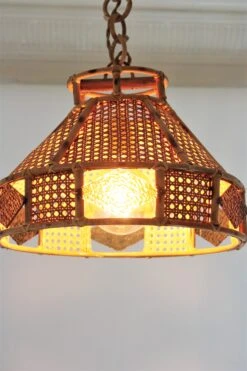 Italian Modern Wicker Wire Rattan Pendant Hanging Lights With Glass Accent, Pair 38 Italian Modern Wicker Wire Rattan Pendant Hanging Lights With Glass Accent, Pair -Promos Meubles Boutique IMG 6066 2 master