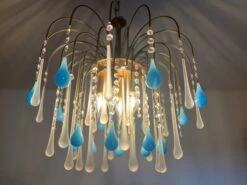 Elegant Italian Chandelier, "South Beach", Murano 30 Elegant Italian Chandelier, "South Beach", Murano -Promos Meubles Boutique IMG 8421 master