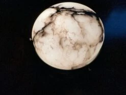 Smallest Size, Rare Design Antique Pair Of Alabaster Wall Sconces / Flush Mounts -Promos Meubles Boutique IMG 9049D master