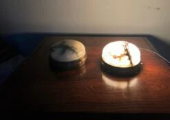 Smallest Size, Rare Design Antique Pair Of Alabaster Wall Sconces / Flush Mounts -Promos Meubles Boutique IMG 9055D master