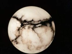 Smallest Size, Rare Design Antique Pair Of Alabaster Wall Sconces / Flush Mounts -Promos Meubles Boutique IMG 9056D master