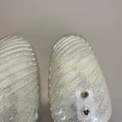 Set Of Two Murano Bubble Structure Ice Glass Wall Light Sconces Germany, 1980s -Promos Meubles Boutique IMG E8420 master
