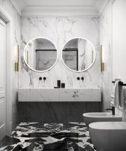 IP Link Double 960 Polished Nickel Wall Light By Emilie Cathelineau -Promos Meubles Boutique Ip44 Link credit Pro design St Petersburg master