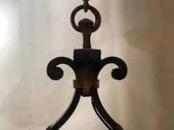 Antique French Provincial Wrought Iron Chandelier, Circa 1890 -Promos Meubles Boutique JPEG image 8 master