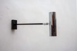 Pair Of Metal Chrome Adjustable Wall Lights From Staff, Germany, 1960s -Promos Meubles Boutique MG 3374 master