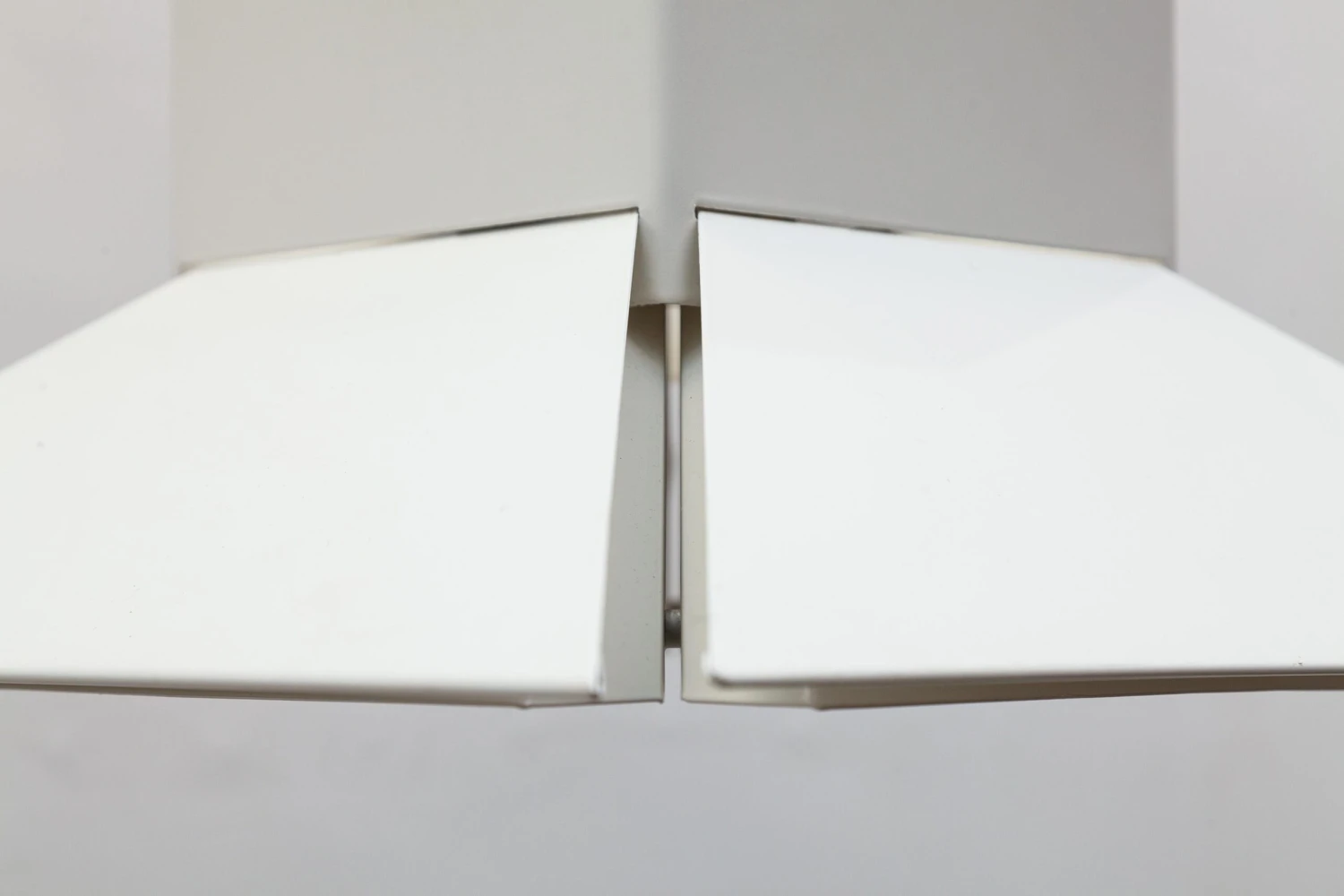 Large Scandinavian Adjustable Metal White Pendant, 1980s 7 Large Scandinavian Adjustable Metal White Pendant, 1980s – Image 5