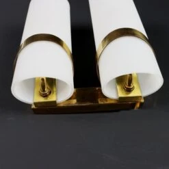 Vintage Wall Lamps 1960s Brass Opaline Glass Lighting -Promos Meubles Boutique MOILIL0193022 5 master