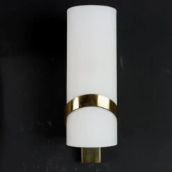 Vintage Wall Lamps 1960s Brass Opaline Glass Lighting -Promos Meubles Boutique MOILIL0193022 6 master