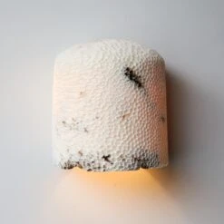 Fossil Coral Dome Flush Wall Sconce 'Medium', Handcrafted & Ethically Sourced -Promos Meubles Boutique Marovo 1D Dome FL L6 master