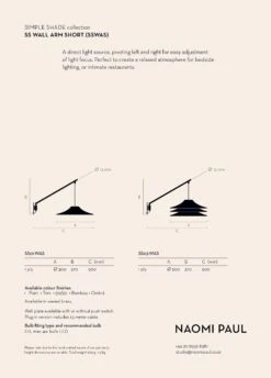 SS03 Wall Arm Short Light, Hand Crocheted In 100% Egyptian Cotton -Promos Meubles Boutique NP SSWAS 2023 USA Dims master