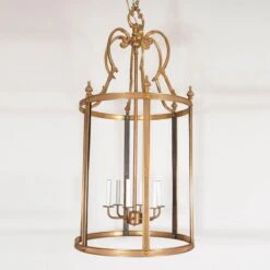 Large Ornate Brass Lantern Style Pendant -Promos Meubles Boutique P1077993A master