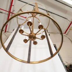 Large Ornate Brass Lantern Style Pendant -Promos Meubles Boutique P1077996A master