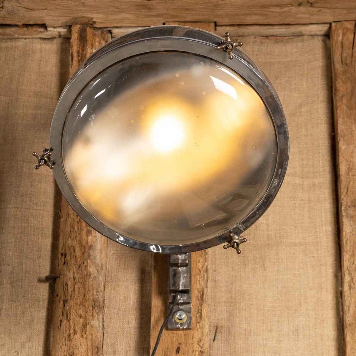 20th Century Dutch Pair Of Polished Metal Outdoor Lamps, C.1920 – Image 6