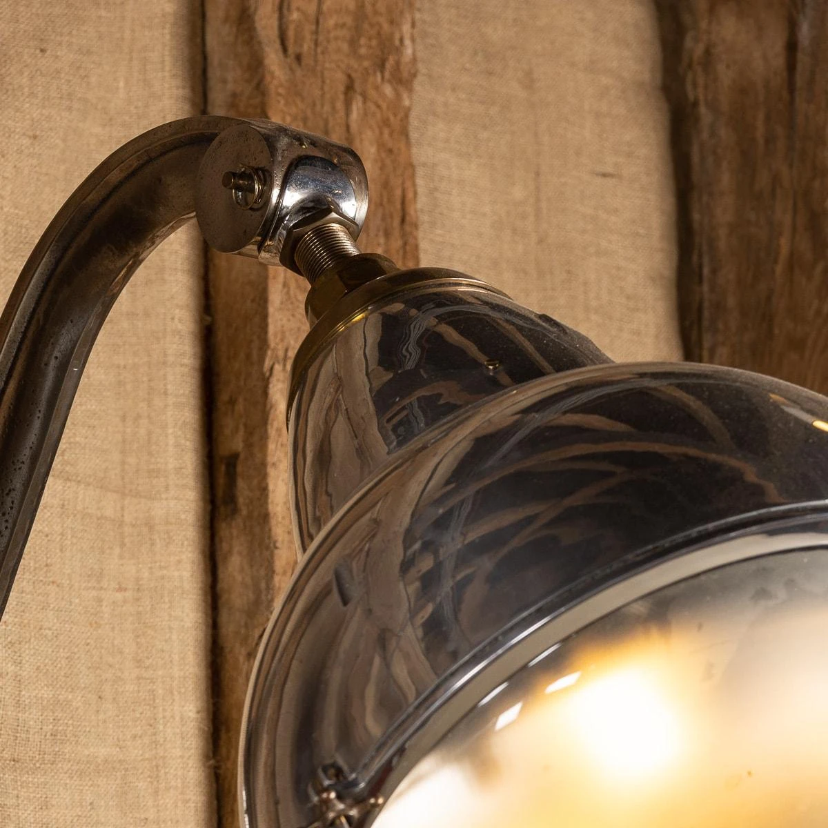 20th Century Dutch Pair Of Polished Metal Outdoor Lamps, C.1920 – Image 8