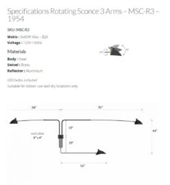 Serge Mouille Rotating Sconce, Three Arms In Black, In Stock! -Promos Meubles Boutique Rotating Sconce 3 Arms master 1