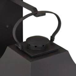 American Colonial Handcrafted Wrought Iron Lantern, Old World, Antique Glass -Promos Meubles Boutique SB BM LAM2 OA D2 1022 master