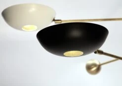 Orbitale Brass Chandelier 3 Rotating Balanced Arms, Stilnovo Style, Brass Shades 38 Orbitale Brass Chandelier 3 Rotating Balanced Arms, Stilnovo Style, Brass Shades -Promos Meubles Boutique Stilnovo Arredoluce Arteluce Brass Chandelier 011 master