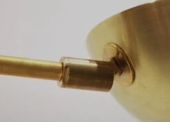 Orbitale Brass Chandelier 3 Rotating Balanced Arms, Stilnovo Style, Brass Shades 27 Orbitale Brass Chandelier 3 Rotating Balanced Arms, Stilnovo Style, Brass Shades -Promos Meubles Boutique Stilnovo Arredoluce Arteluce Brass Chandelier 015 master