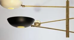 Orbitale Brass Chandelier 3 Rotating Balanced Arms, Stilnovo Style, Brass Shades 31 Orbitale Brass Chandelier 3 Rotating Balanced Arms, Stilnovo Style, Brass Shades -Promos Meubles Boutique Stilnovo Arredoluce Arteluce Brass Chandelier 019 master