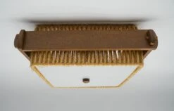 Raffia Bast, Wood And Acrylic Pendant Lamp By Temde Switzerland, 1960s -Promos Meubles Boutique TEMDE Plafonoier Bast Plexiglas Adam 09 master