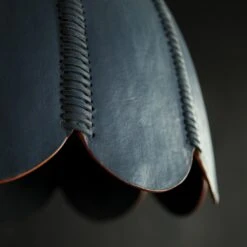 Leather Arched Sconce, Cobalt, Small, Doma, Saddle Lamp Collection 7 Leather Arched Sconce, Cobalt, Small, Doma, Saddle Lamp Collection -Promos Meubles Boutique Talabartero Saddle Lamp Doma Cobalto slide Detail master