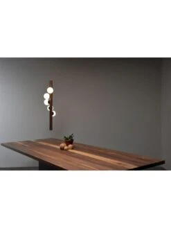 Oak Small Willow Vertical Pendant By Hollis & Morris 26 Oak Small Willow Vertical Pendant By Hollis & Morris -Promos Meubles Boutique Willow Vertical walnut dining setting master