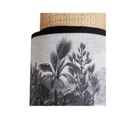 Applique Incurvée Ombrage Rotin Et Tissu Palmier Ostaria -Promos Meubles Boutique applique incurvee ombrage rotin et tissu palmier ostaria 2