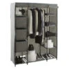 Armoire 1 Penderie + étagères + Boites Gris 5Five -Promos Meubles Boutique armoire 1 penderie etagere grise