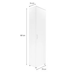 Armoire 1 Porte 6 Niveaux Blanc 15 Armoire 1 Porte 6 Niveaux Blanc -Promos Meubles Boutique armoire 1 porte 6 niveaux andy blanc 6