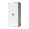 Armoire 2 Portes Blanc Et Gris Soma -Promos Meubles Boutique armoire 2 portes blanc et gris soma