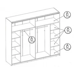 Armoire 2 Portes Grand Modèle Avec Miroir Nantes -Promos Meubles Boutique armoire 2 portes grand modele avec miroir nantes 4