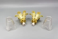 Pair Of French Art Deco Gilt Bronze And Clear Glass Ceiling Lights, 1920s 35 Pair Of French Art Deco Gilt Bronze And Clear Glass Ceiling Lights, 1920s -Promos Meubles Boutique art deco ceiling lights pair 15 master