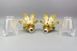 Pair Of French Art Deco Gilt Bronze And Clear Glass Ceiling Lights, 1920s 36 Pair Of French Art Deco Gilt Bronze And Clear Glass Ceiling Lights, 1920s -Promos Meubles Boutique art deco ceiling lights pair 16 master