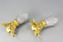 Pair Of French Art Deco Gilt Bronze And Clear Glass Ceiling Lights, 1920s 38 Pair Of French Art Deco Gilt Bronze And Clear Glass Ceiling Lights, 1920s -Promos Meubles Boutique art deco ceiling lights pair 18 master