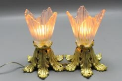 Pair Of French Art Deco Gilt Bronze And Clear Glass Ceiling Lights, 1920s 25 Pair Of French Art Deco Gilt Bronze And Clear Glass Ceiling Lights, 1920s -Promos Meubles Boutique art deco ceiling lights pair 4 master