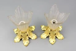 Pair Of French Art Deco Gilt Bronze And Clear Glass Ceiling Lights, 1920s 29 Pair Of French Art Deco Gilt Bronze And Clear Glass Ceiling Lights, 1920s -Promos Meubles Boutique art deco ceiling lights pair 8 master
