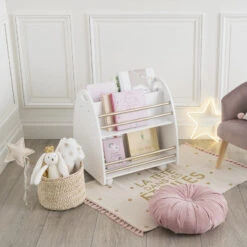 Bibliothèque Enfant Roulettes Doré Atmosphera -Promos Meubles Boutique bibliotheque enfant roulettes dore atmosphera 3