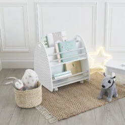 Bibliothèque Enfant Roulettes Gris Atmosphera -Promos Meubles Boutique bibliotheque enfant roulettes gri atmosphera 2