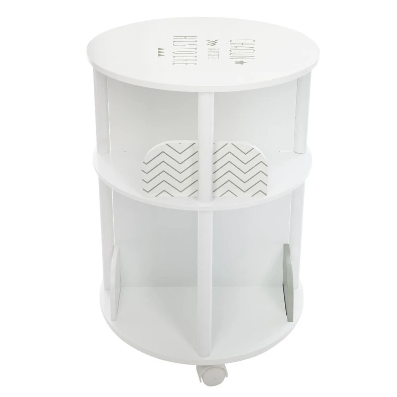 Bibliothèque Ronde Petite Histoire Enfant Roulettes Gris Atmosphera 4 Bibliothèque Ronde Petite Histoire Enfant Roulettes Gris Atmosphera – Image 2