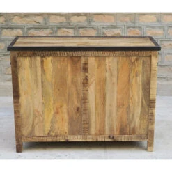 Buffet 1 Porte 4 Tiroirs Bois De Manguier Et Métal -Promos Meubles Boutique buffet 1 porte 4 tiroirs bois de manguier et metal 4